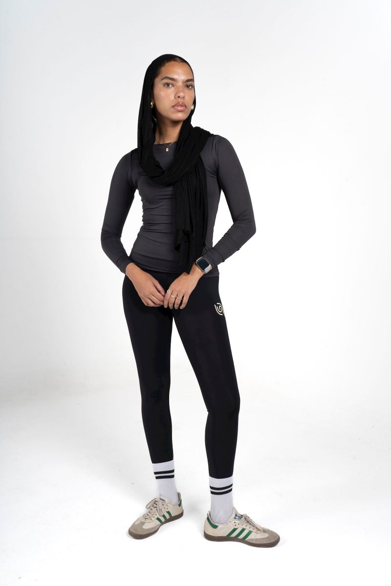 Beyond Women's Dark Grey Boat neck long sleeve top - Image 3